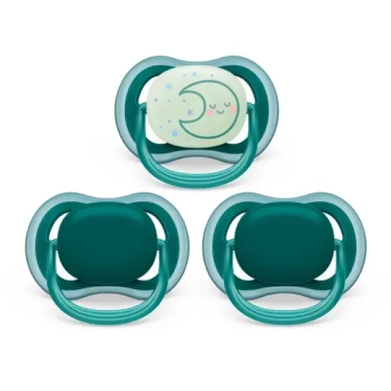 Philips Avent Ultra Air Day Time Pacifier 6-18m - Deep Opal/Moon - 3pk image {7}