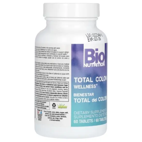 Bio Nutrition Total Colon Wellness, 60 Tablets image {3}