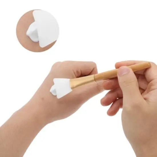 Unique Bargains Lightweight Facial Mask Brush Yellow 1 Pc image {2}