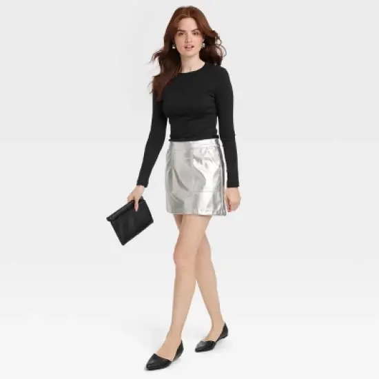 Women's Long Sleeve Slim Fit Crewneck T-Shirt - A New Day&trade; image {2}