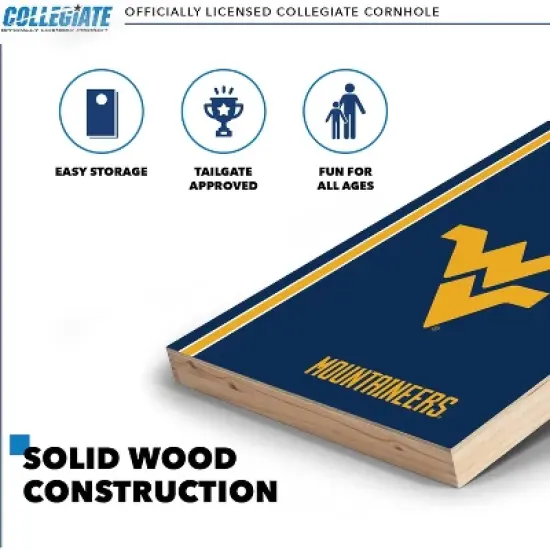 NCAA West Virginia Mountaineers 2'x3' Wood Cornhole Set image {2}