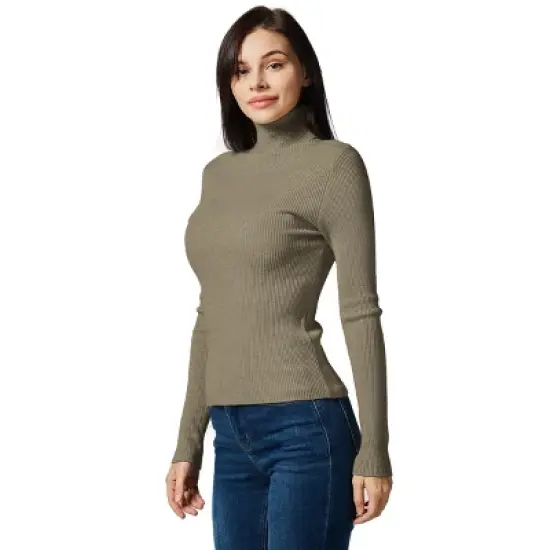 Zilpu  Lightweight Ribbed Turtleneck for Women - Slim Fit image {2}