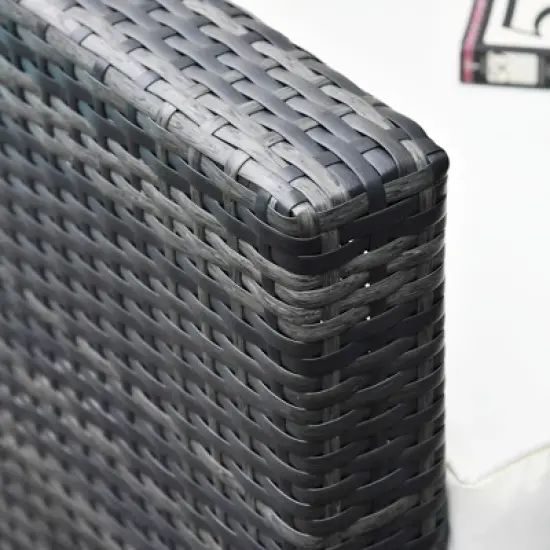 Outsunny Rattan Wicker Swivel Rocking Chair with Armrest, Soft Thick Cushions, Outdoor Club Chair with Steel Frame for Patio, Lawn, Garden, Yard image {5}