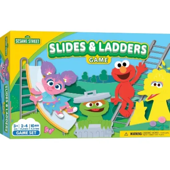 MasterPieces - Sesame Street Playground Fun - Slides & Ladders Family Board Game for Kids image {1}