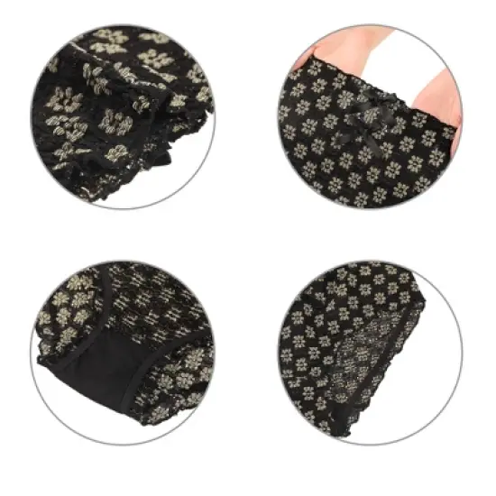 Agnes Orinda Women's Cute Floral Lace Brief Stretchy Cheeky Underwear image {3}