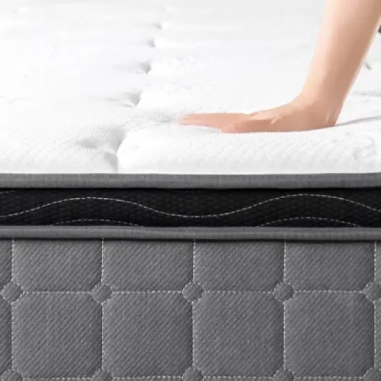 Zinus Euro Box Top 10" Cooling Hybrid Mattress image {1}