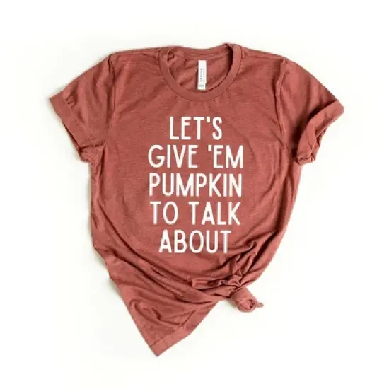 Simply Sage Market Women's Let's Give 'Em Pumpkin To Talk About  Short Sleeve Graphic Tee image {4}