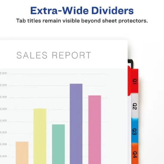 Avery Extra-Wide Big Tab Dividers, 8-Tab, 6 Sets (21211) image {1}