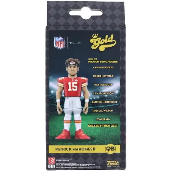 Funko Kansas City Chiefs NFL Funko Gold 5 Inch Vinyl Figure | Patrick Mahomes Chase image {1}