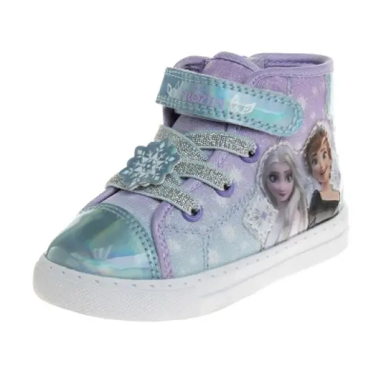 Frozen High-Top Hook and Loop Canvas Sneakers (Toddler/Little Kid) image {8}