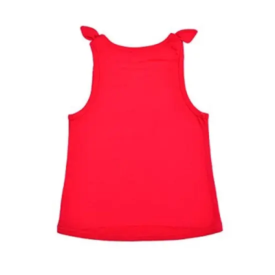 Disney Girls' 3-Pack So Sweet Minnie Mouse Ruffle Sleeve Tee, Bow Strap Sleeveless Shirt and Casual Shorts Set for Kids image {3}