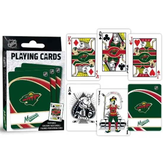 MasterPieces Officially Licensed NHL Minnesota Wild Playing Cards - 54 Card Deck for Adults image {3}