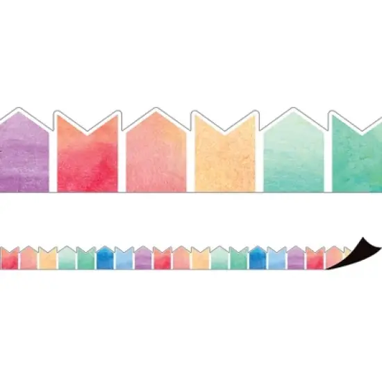 Teacher Created Resources&reg; Watercolor Pennants Magnetic Border, 24 Feet image {1}