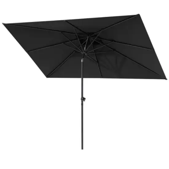 Crestlive Products 9 x 5 FT Double Top Patio Outdoor Umbrella Rectangular Tilting Parasol Waterproof image {10}