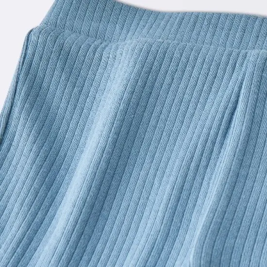 Baby Girls' 2pc Striped Pocket T-Shirt & Bike Shorts Set - Cloud Island&trade; Blue image {3}