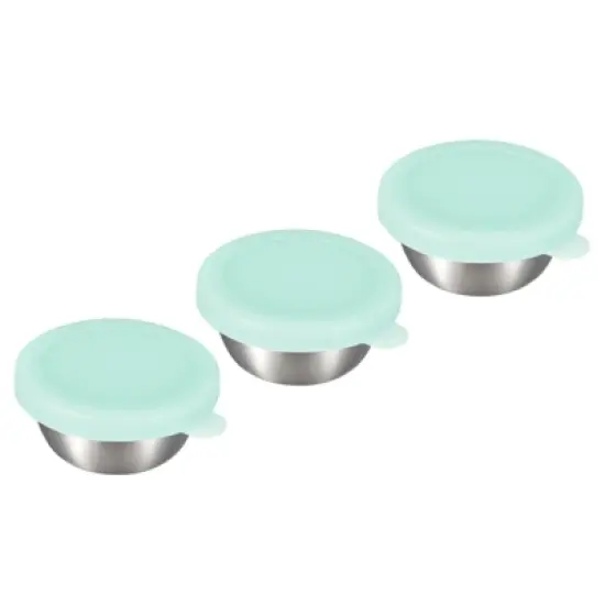 Unique Bargains Stainless Steel Bento Box Picnic Travel Salad Dressing Container with Lids 3 Pcs image {6}
