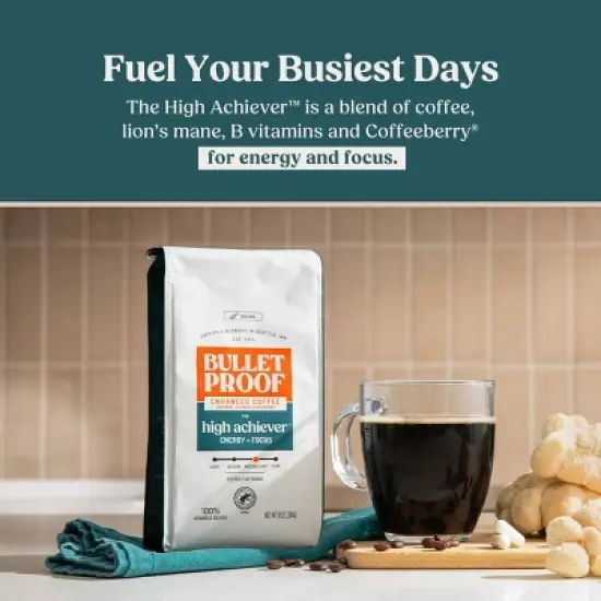 Bulletproof The High Achiever Ground Coffee - 10oz image {3}