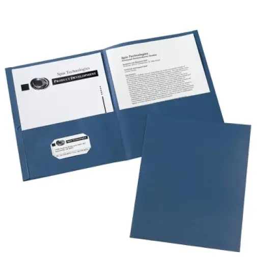 Avery Two-Pocket Folder 40-Sheet Capacity Dark Blue 25/Box 47985 image {1}