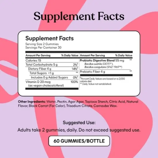 Lemme Fiber and Probiotic Gummies - 60ct image {5}