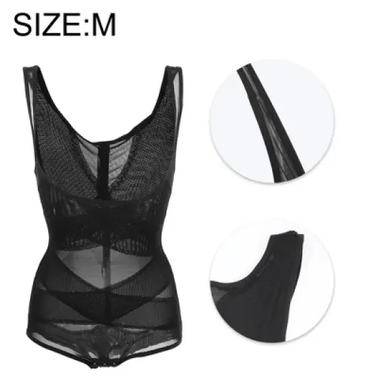 Unique Bargains Women Shapewear Tummy Control Full Bust Bodysuit Butt Lifter Thigh Slimmer Mesh Belt image {2}