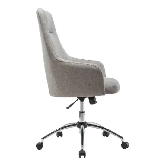 Comfy Height Adjustable Rolling Office Desk Chair- Gray- Techni Mobili image {2}