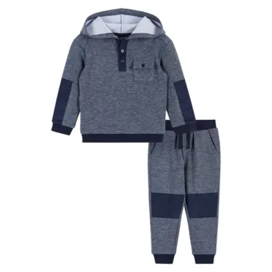 Andy & Evan  Toddler  Boys Washed Navy Hoodie Set image {5}