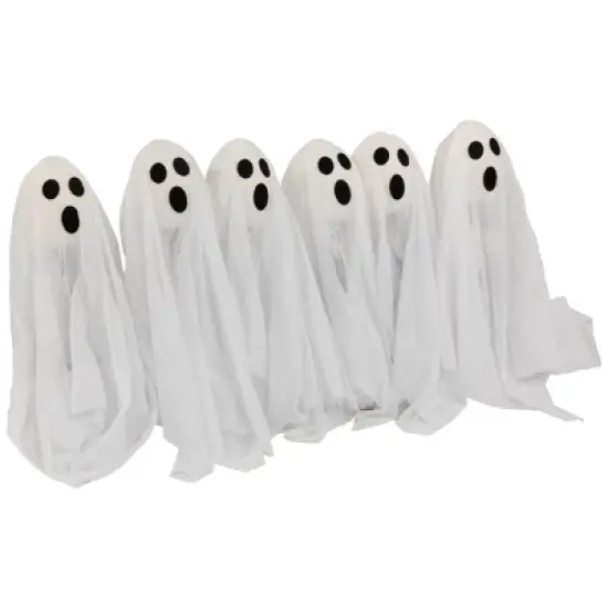 Northlight LED Lighted Ghost Halloween Outdoor Pathway Markers - 30" - Set of 6 image {3}