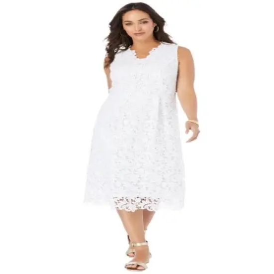 Jessica London Women&rsquo;s Plus Size Lace Midi Dress image {2}