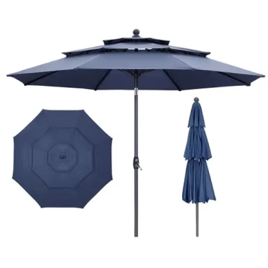 Ainfox 10ft  3-Tier Vented Beach Umbrella image {8}