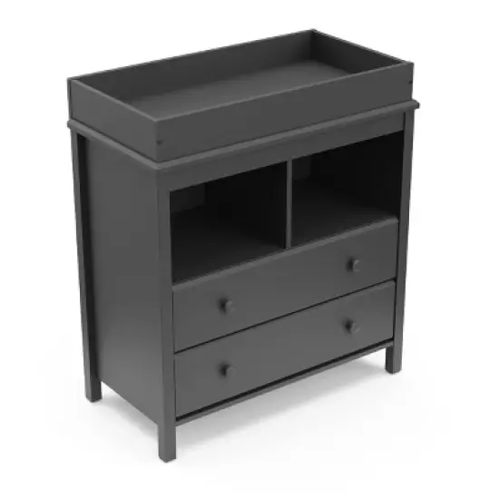 Storkcraft Alpine 2-Drawer Dresser with Changing Table Topper image {5}