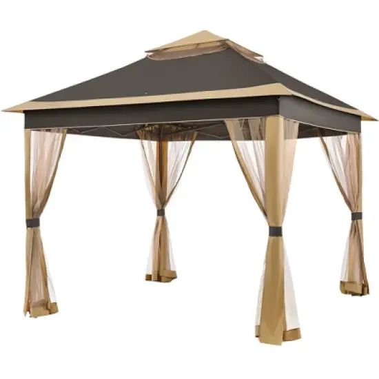 Yaheetech 11&times;11 FT Adjustable Pop-Up Gazebo Tent with Carry Bag & Sandbags & Guy Lines & Ground Stakes image {7}