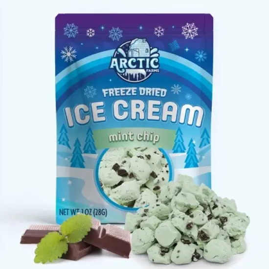 Arctic Farms Freeze Dried Ice Cream That Does Not Melt (Bits) (Mint Chip) image {6}