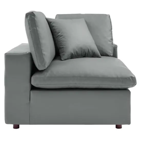 Commix Down Filled Overstuffed Vegan Leather 4 Seater Sofa - Modway image {7}