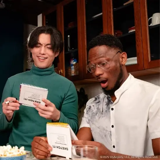 The Op Games Telestrations After Dark 6 Player Game: Party Fun with Cards, Dice, and Dry Erase Boards for 4-6 Participants image {8}