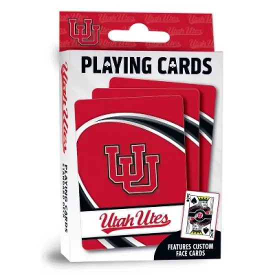 MasterPieces Officially Licensed NCAA Utah Utes Playing Cards - 54 Card Deck for Adults image {1}