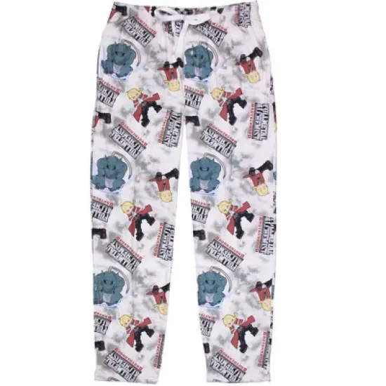 Fullmetal Alchemist Anime Men's Edward Alphonse and Title AOP Pajama Pants image {4}