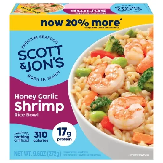 Scott & Jon's Honey Garlic Shrimp Bowl Frozen Meal - 9.6oz image {5}