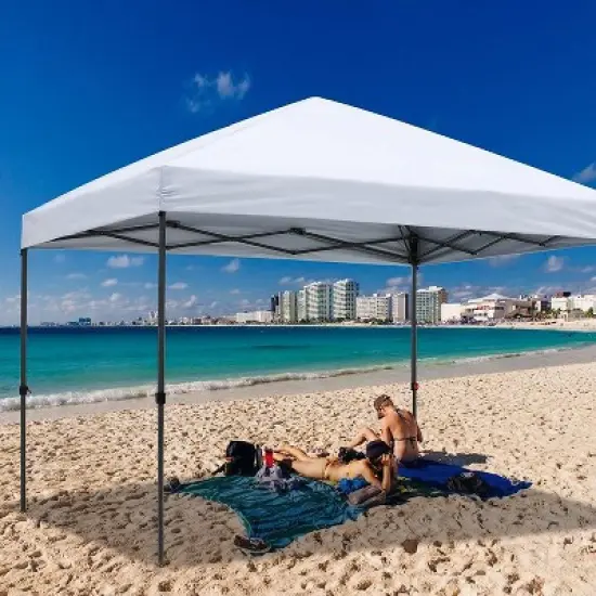 SUGIFT 10 ft. x 10 ft. White Instant Canopy Pop Up Tent with Carry Bag image {5}