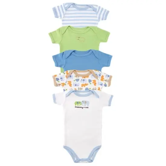 Luvable Friends Baby Boy Layette Gift Cube, Blue Safari, 0-3 Months image {3}