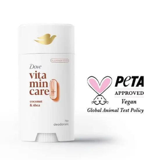 Dove Beauty VitaminCare+ Aluminum Free Deodorant Stick with Niacinamide - Coconut & Shea - 2.6oz image {6}