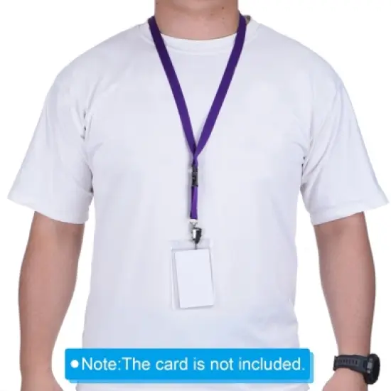 Unique Bargains Polyester Wear-resistant ID Card Neck Lanyards with Hook 5 Pcs image {4}