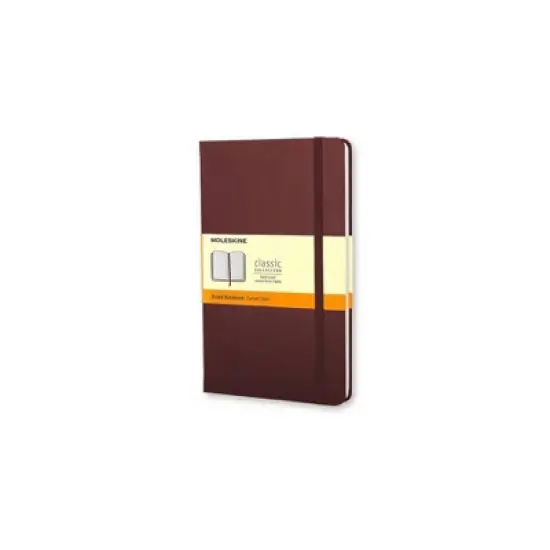 Moleskine 240pg Ruled Large Journal 8.32"x5.12" Classic Hardcover Amaranth Red: Acid-Free Paper, Elastic Closure, Pocket image {6}