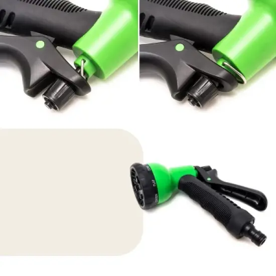 Livero 1181" Garden Hose Expandable for All Taps with 8 Functions Nozzle - Dark Green image {2}