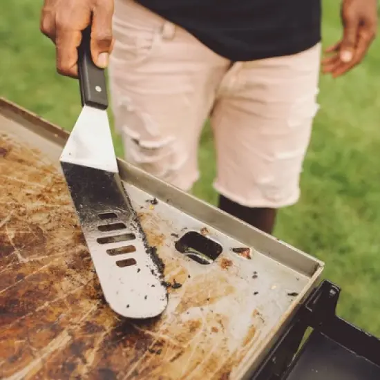 Razor GGC2228MG Stainless Steel Triple Burner 34.5" Portable Pre Seasoned Tabletop Outdoor Griddle for Backyard Cooking, Tailgating, and Camping image {3}