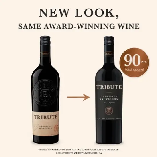 Tribute Cabernet Sauvignon Red Wine - 750ml Bottle image {3}