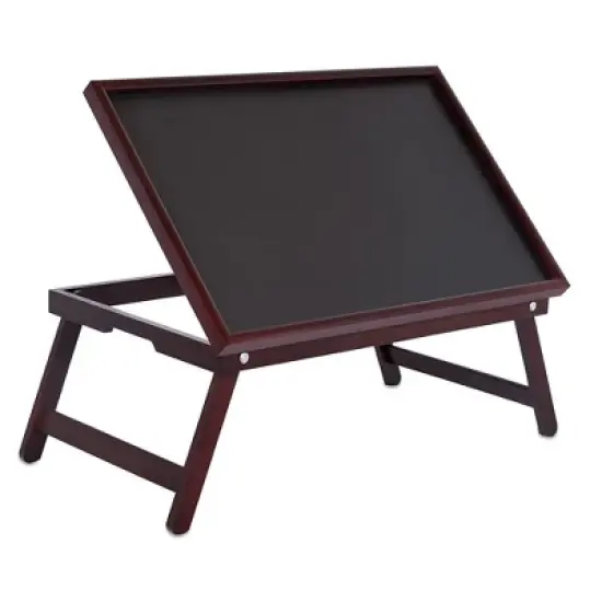 BirdRock Home Bamboo Lap Tray with Adjustable Top - Walnut image {5}
