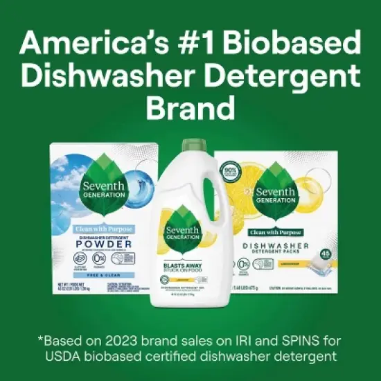Seventh Generation Lemon Natural Dishwasher Detergent Gel - 70oz image {6}