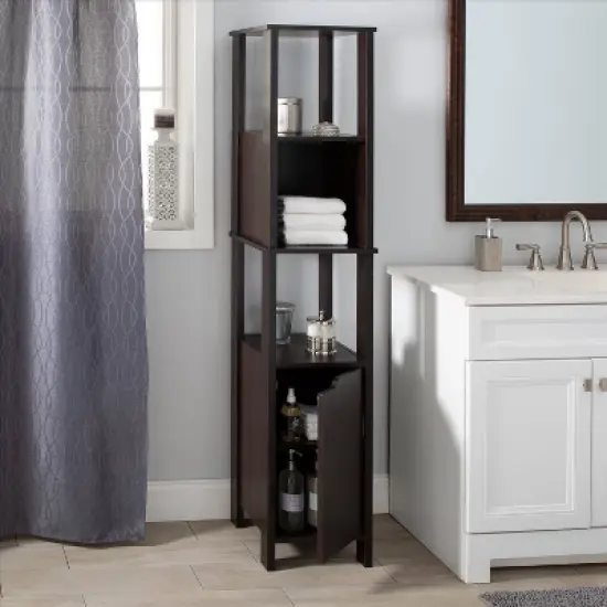 Ambassador Tall Cabinet Espresso - Organize It All image {2}