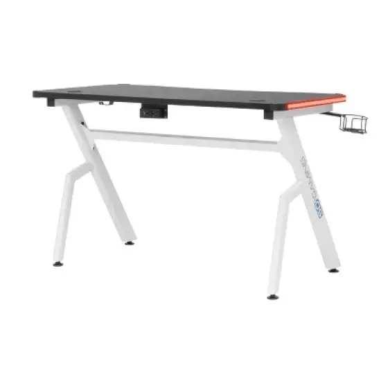 Icon PC Gaming Desk with Built-in Charging Station and LED Lights Black - SD Gaming image {25}