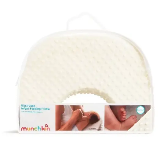 Munchkin Nursing Pillow, Ergonomic Support for Breast and Bottle Feeding, Ultra-Luxe Soft Touch Fabric - White image {4}